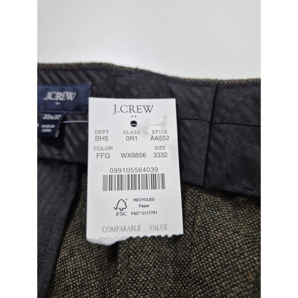 J Crew Slim Fit Thompson Suit Pant Donegal Wool Noisy Brown 33x32 - Picture 4 of 14